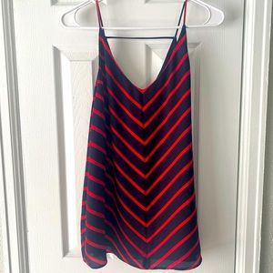 LOFT V Neck Sleeveless Chevron Top